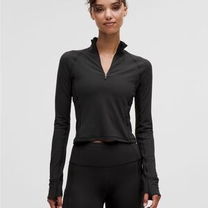 It's Rulu Cropped Half Zip Updated In Black